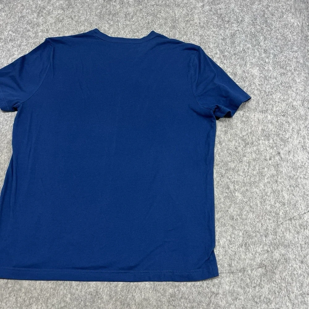 Banana Republic Shirt Mens XL Blue Crew Neck Neapolitan Slice Pizza Casual Tee‎